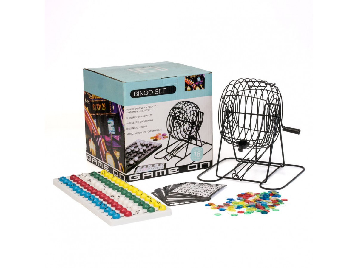 Juego de Jaula de Bingo de Fiesta de Metal Grande de 12" alto